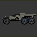 Realistic Sandy Terrain Display With Two Detailed Off Road Vehicle Models