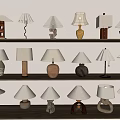 The ancient style table lamp 3d model