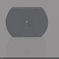 Silver Metal Swing Door Mounting Component With Central Hole And Side Holes Design