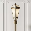 Vintage Outdoor Lights With Brass Poles And Glass Shades Classic Design