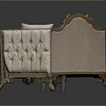 Ornate Classic Multi Seater Sofa With Carved Frame Beige Upholstery And Accent Pillows