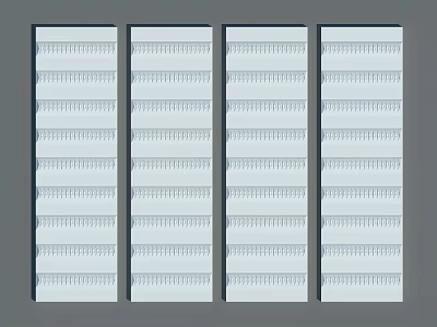 Modern White Decorative Wall Paneling For Home Interior With Striped Patterns And Smooth Finished Surface 3d model