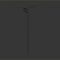 Modern Street Light Design With Two Lamp Heads And Metallic Pole
