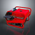 JUPITER POWER Red Portable Generator with Metal Frame and Control Panel 3d model
