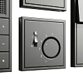 Modern Stylish Switch Panels with Various Designs Sockets and Digital Display Features 3d model