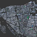 Detailed Aerial Planning of Urban City Layout With Building Structures and Street Networks