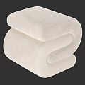 Sofa stool cushion stool low stool 3d model