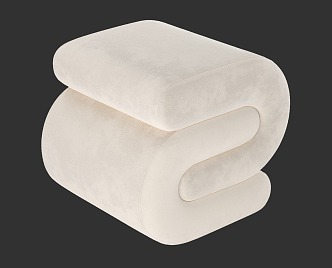 Sofa stool cushion stool low stool 3d model