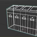 Garbage Sorting Equipment With Four Compartments And Recycling Symbols For Waste Separation