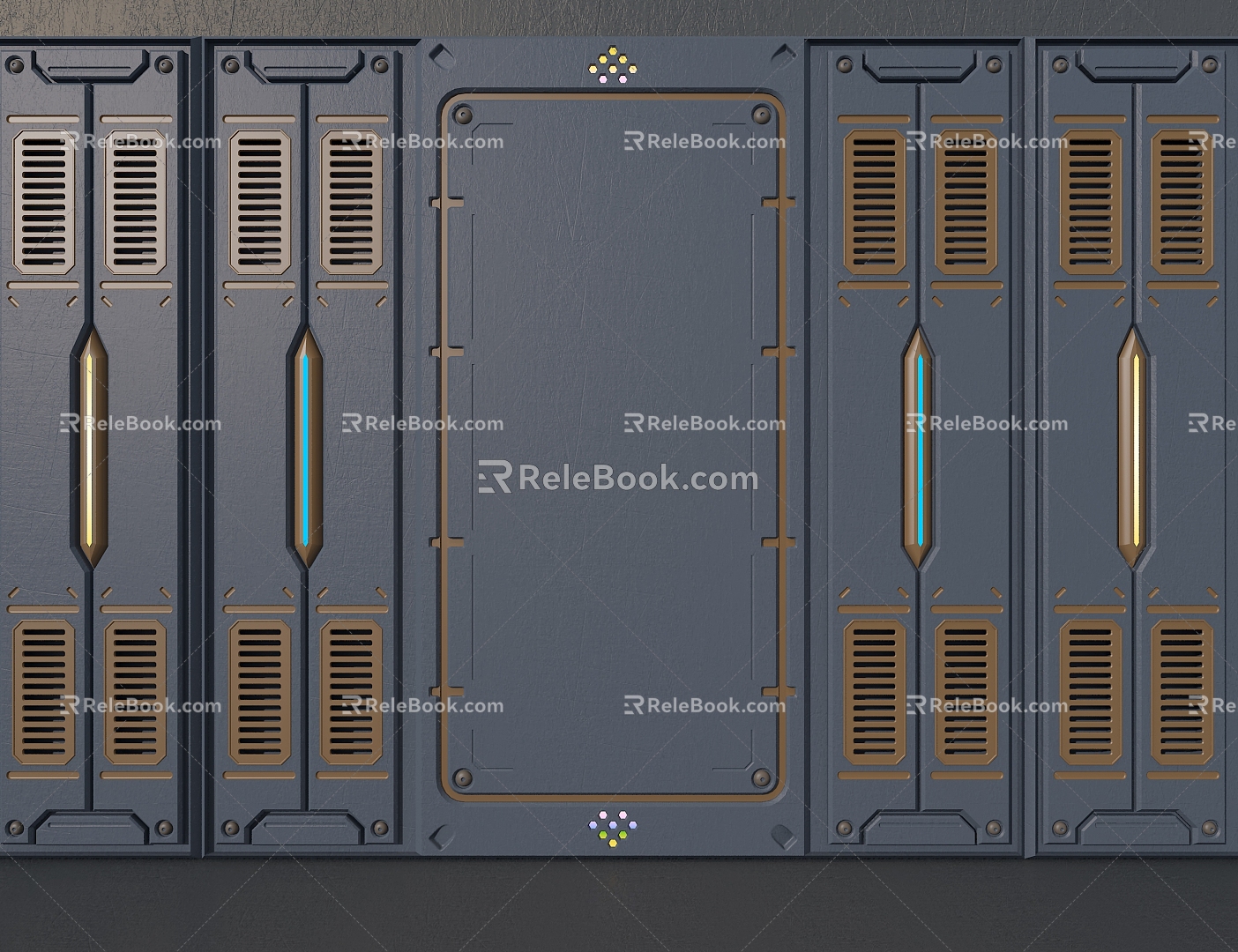 Science and Technology Wall Science Fiction Wall 3d model