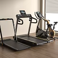 Home Gym Sports Equipment With Treadmill Exercise Bike And Digital Displays Indoors