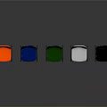 Modern Various Colored Chairs With Metal Legs On Grey Reflective Floor