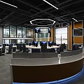 Modern Command Center Public Security Bureau Command Hall Monitoring Room 3d model