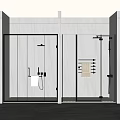 Shower room partition shower 3d model