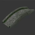 Traditional Stone Arch Bridge Design With Curved Structure And Mossy Slabs