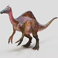 Realistic Colorful Sailback Dinosaur 3D Model in Standing Pose with Detailed Textures