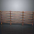 Natural Bamboo Fence Structure With Woven Design And Rustic Garden Appeal