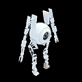 Smart Machine With White Mechanical Structure Multiple Limbs And Sensor Component