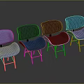 Modern Accent Chairs With Various Colors Blue Dark Blue Maroon And Metal Legs