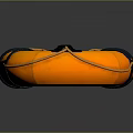 Orange Inflatable Life Raft Featuring Black Straps And Secure Floating Design For Safety