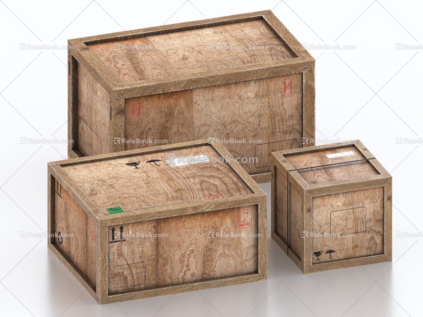 Wooden Crate Wooden Boxes Wooden Boxes Logistics Boxes 3d model