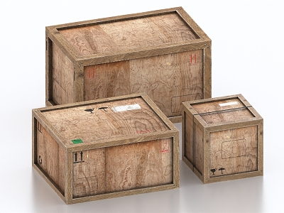 Wooden Crate Wooden Boxes Wooden Boxes Logistics Boxes 3d model