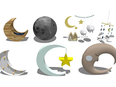 Modern Moon 3d model