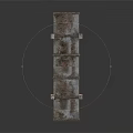Industrial Processing Units With Rusted Metal Structure And Pipes Arranged In A Row