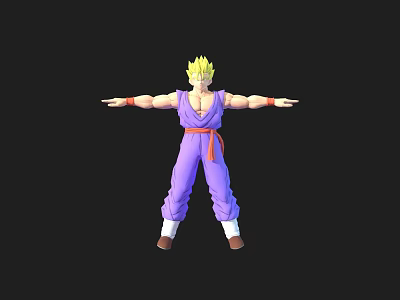 Game Character Dragon Ball Saiya Anime Character Warrior 3d model