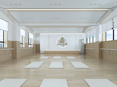 Modern Dance Room Dance Classroom 3d model