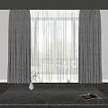 Modern Curtains 3d model