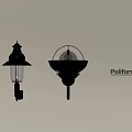 Black Wall Lamps With Classic Lantern And Spherical Design By Poliform