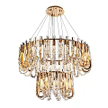 Luxury Crystal Chandelier With Multi Layered Design And Sparkling Glass Elements 3d model