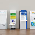ATM Display Automatic Ticket Machine Number Pickup Machine Self-Service All-in-One Machine 3d model