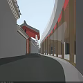 Traditional Style School Building With Courtyards Curved Pathways Green Lawns And Modern Design Elements