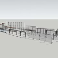 Various Modern Metal Railings with Different Designs and Structures for Building 3d model