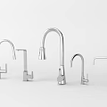 Various Stylish Modern Stainless Steel Faucets With Curved Spout And Handle Designs
