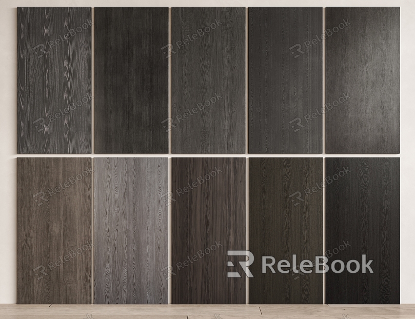 Wood veneer wall panel wall veneer wood veneer background wall wood board solid wood panel model