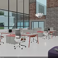 High Back Ergonomic Mesh Office Chairs In Bright Modern Industrial Open Plan Shared Workspace