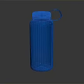 Blue Water Bottle With Black Lid And Handle For Everyday Use
