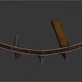 Medieval Metal Shield With Spikes Wooden Panels And Riveted Edges Design
