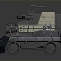Armored Tactical Military Vehicle Featuring Surveillance Camera Metal Frame And Heavy Duty Wheels