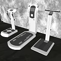 White Modern Fitness Scales With Digital Display For Gym And Home Use