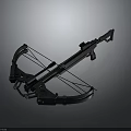 Modern Tactical Crossbow with Metal Frame and Mechanical Structure for Hunting Use 3d model