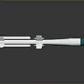 Modern Military Missile Weapon With Silver Body And Green Warhead Design