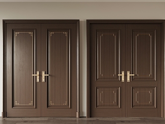 New Chinese Double Door 3d model