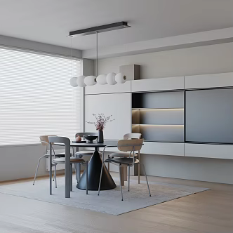 Modern dining table 3d model