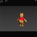 Winnie the Pooh Game Movie Character with Red Shirt and Yellow Fur