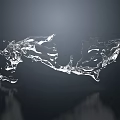 Water Fountain Design With Flowing Water Dynamic Splash And Elegant Reflection 3d model
