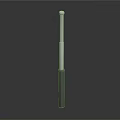 Silver Long Cylindrical Metal Equipment Tool With Slim Top And Thicker Base Sections